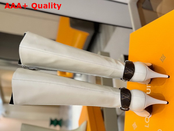 Louis Vuitton Legacy High Boot in Cream Plain Calf Leather Replica