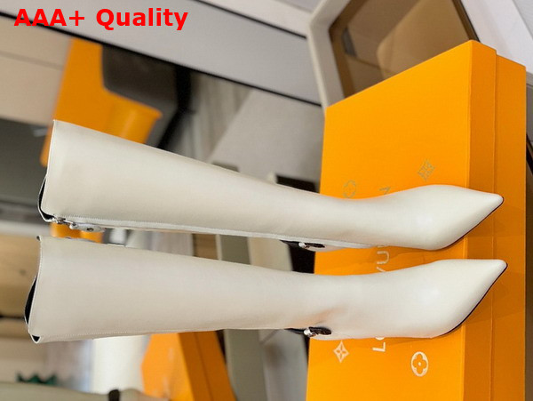 Louis Vuitton Legacy High Boot in Cream Plain Calf Leather Replica