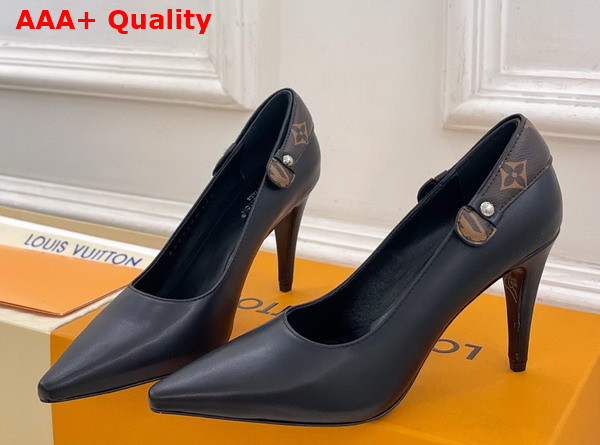 Louis Vuitton Legacy Pump in Black Plain Calf Leather 1AIT63 Replica