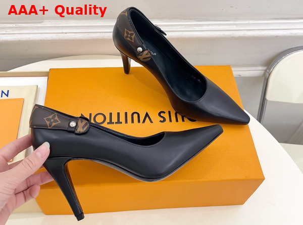 Louis Vuitton Legacy Pump in Black Plain Calf Leather 1AIT63 Replica
