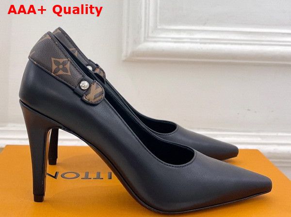 Louis Vuitton Legacy Pump in Black Plain Calf Leather 1AIT63 Replica