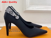 Louis Vuitton Legacy Pump in Black Satin and Strass 1AIRTT Replica