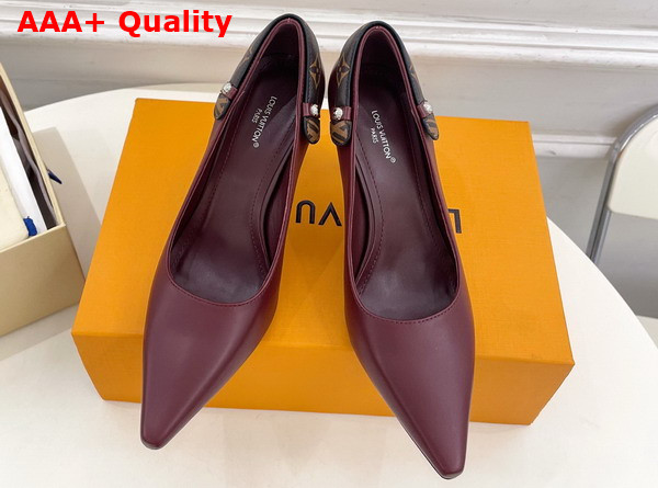 Louis Vuitton Legacy Pump in Bordeaux Plain Calf Leather Replica