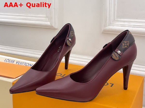 Louis Vuitton Legacy Pump in Bordeaux Plain Calf Leather Replica