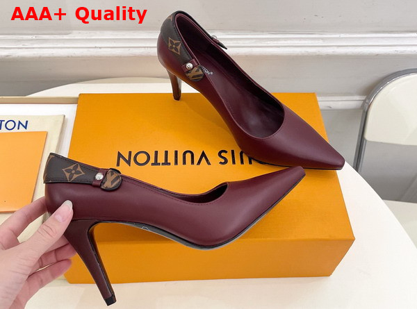 Louis Vuitton Legacy Pump in Bordeaux Plain Calf Leather Replica