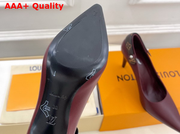 Louis Vuitton Legacy Pump in Bordeaux Plain Calf Leather Replica
