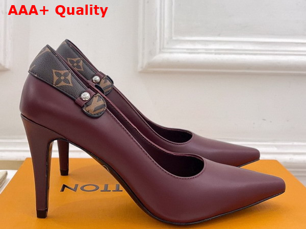Louis Vuitton Legacy Pump in Bordeaux Plain Calf Leather Replica