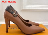 Louis Vuitton Legacy Pump in Cognac Brown Plain Calf Leather Replica