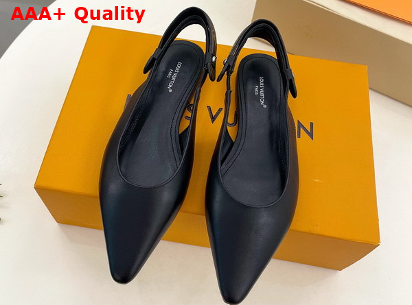 Louis Vuitton Legacy Slingback Ballerina in Black Plain Calf Leather 1AHOCI Replica