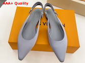 Louis Vuitton Legacy Slingback Ballerina in Grey Satin and Strass Replica