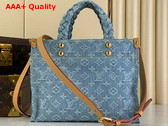 Louis Vuitton Let Go PM Tote in Sky Blue Denim Monogram Denim M24897 Replica