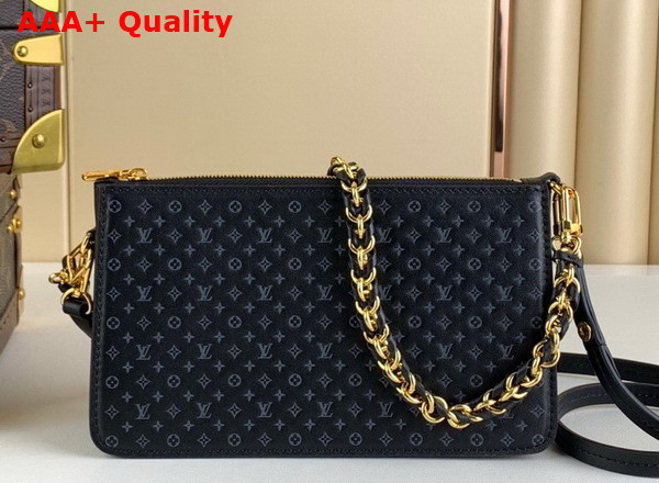 Louis Vuitton Lexington Pouch in Black Monogram Embossed Calf Leather M82247 Replica