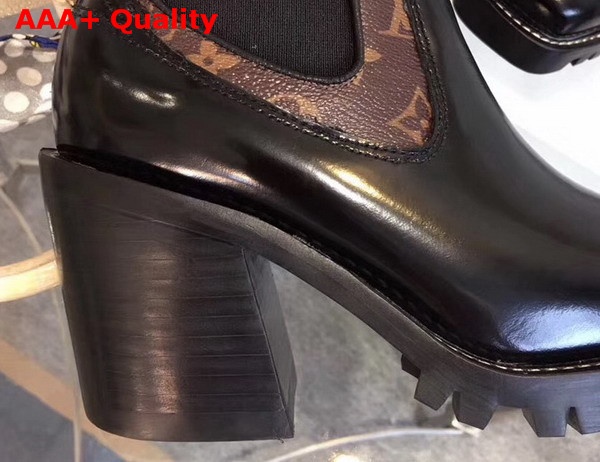 Louis Vuitton Limitless Ankle Boot Glazed Calf Leather with Monogram Canvas 1A3GP5 Replica
