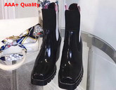 Louis Vuitton Limitless Ankle Boot Noir Blanc Glazed Calf Leather with Elastic inserts on Both Sides 1A3I88 Replica