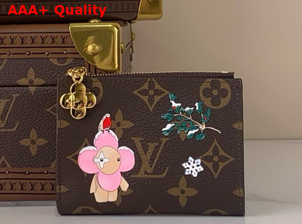 Louis Vuitton Lisa Wallet Monogram Snowy Pearl Coated Canvas M15334 Replica