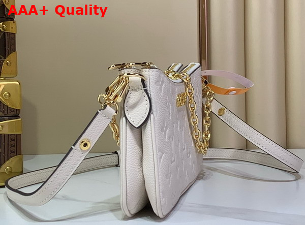 Louis Vuitton Liv Pochette Creme Monogram Empreinte Leather M3A838 Replica