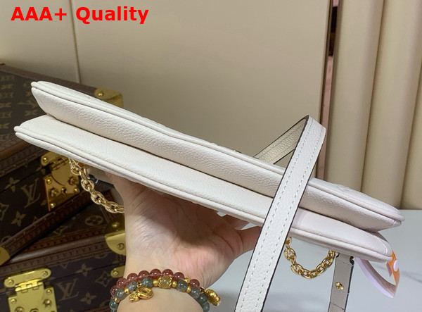 Louis Vuitton Liv Pochette Creme Monogram Empreinte Leather M3A838 Replica
