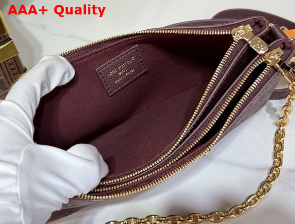 Louis Vuitton Liv Pochette Grenat Monogram Empreinte Leather M2A482 Replica