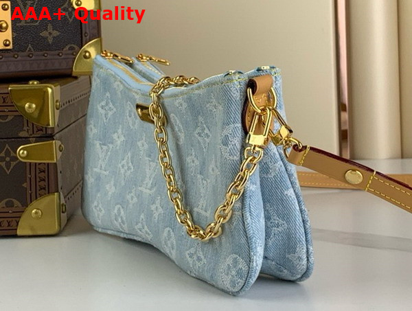 Louis Vuitton Liv Pochette in Sky Blue Monogram Denim M83532 Replica