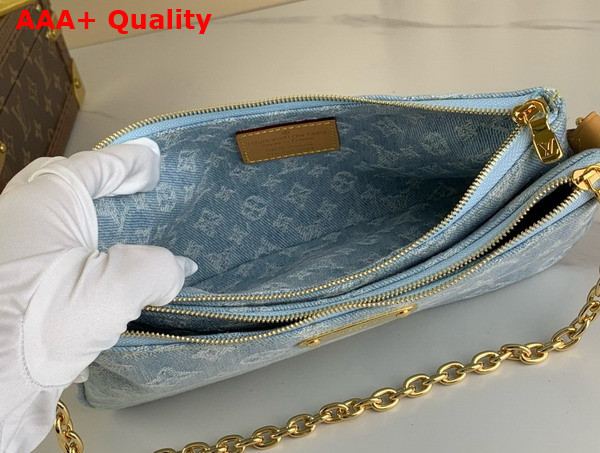 Louis Vuitton Liv Pochette in Sky Blue Monogram Denim M83532 Replica