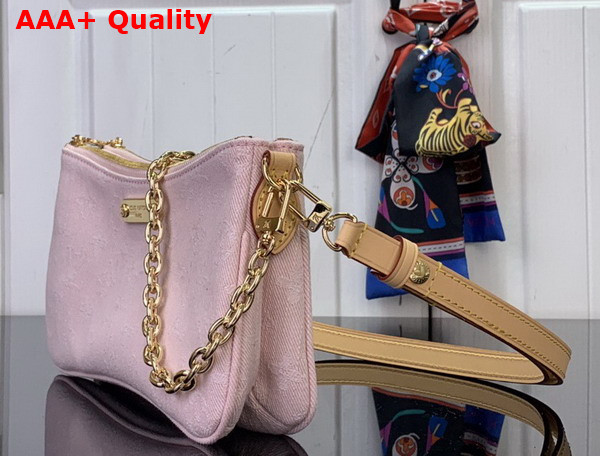 Louis Vuitton Liv Pochette in Washed Pink Monogram Denim M14159 Replica