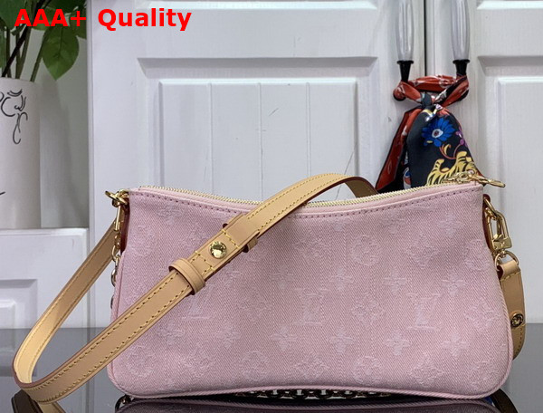 Louis Vuitton Liv Pochette in Washed Pink Monogram Denim M14159 Replica