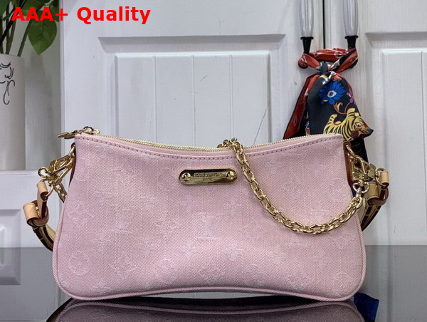 Louis Vuitton Liv Pochette in Washed Pink Monogram Denim M14159 Replica