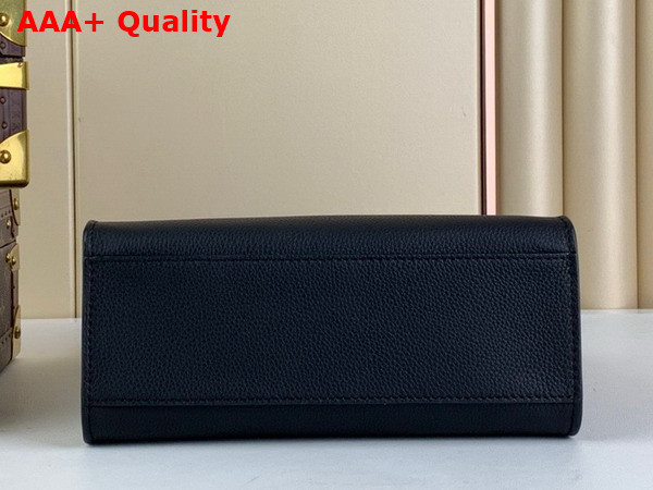 Louis Vuitton Lock Go Handbag in Black Grained Calf Leather M22311 Replica