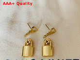 Louis Vuitton Lock It Earrings Gold Color Hardware M00405 Replica