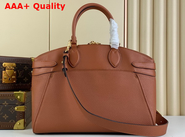 Louis Vuitton Lock It MM Bag in Gold Taurillon Leather and Smooth Leather M22925 Replica