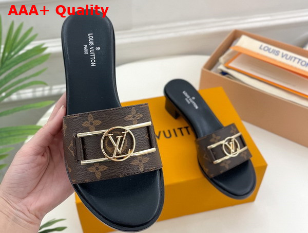 Louis Vuitton Lock It Mule in Patent Monogram Canvas 1A660F Replica