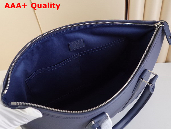 Louis Vuitton Lock It Tote in Navy Grained Calf Leather Replica
