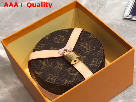 Louis Vuitton Lock Me Box Gm in Monogram Canvas and Pink Natural Leather Replica