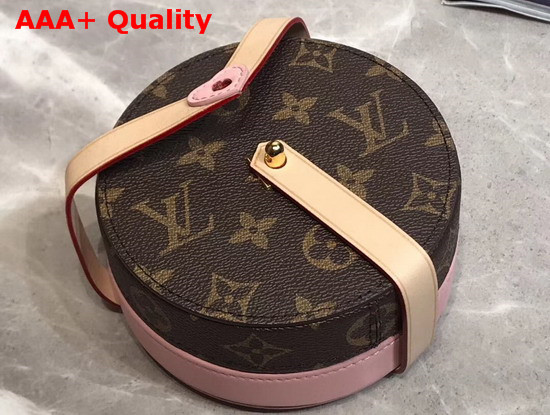 Louis Vuitton Lock Me Box Gm in Monogram Canvas and Pink Natural Leather Replica