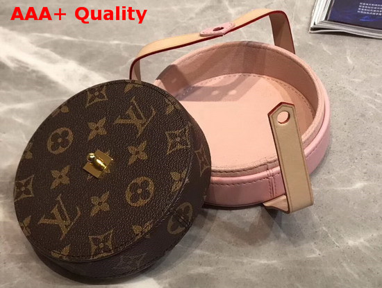 Louis Vuitton Lock Me Box Gm in Monogram Canvas and Pink Natural Leather Replica