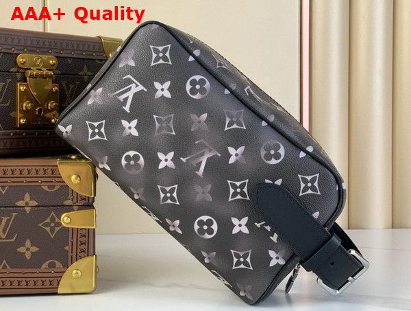 Louis Vuitton Locker Dopp Kit Black Brushed Monogram Cowhide Leather M11670 Replica