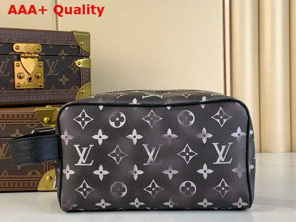 Louis Vuitton Locker Dopp Kit Black Brushed Monogram Cowhide Leather M11670 Replica