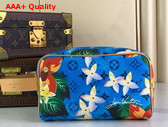 Louis Vuitton Locker Dopp Kit Bright Blue Monogram Surfin Coated Canvas Replica