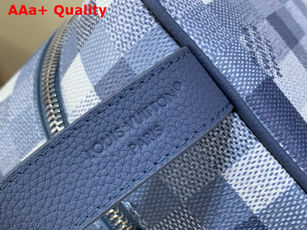 Louis Vuitton Locker Dopp Kit Denim Blue Damoflage Coated Canvas Replica