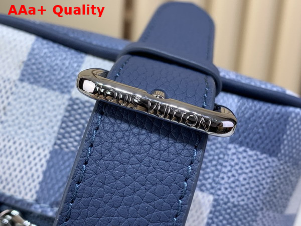 Louis Vuitton Locker Dopp Kit Denim Blue Damoflage Coated Canvas Replica