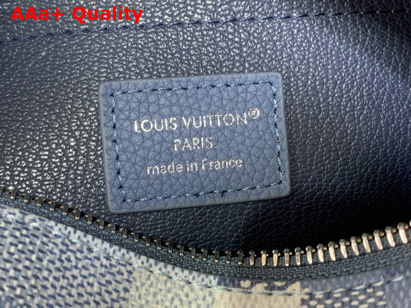 Louis Vuitton Locker Dopp Kit Denim Blue Damoflage Coated Canvas Replica