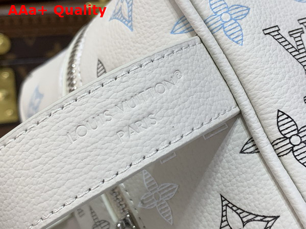 Louis Vuitton Locker Dopp Kit Ecru White Monogram Shadow Calfskin Replica