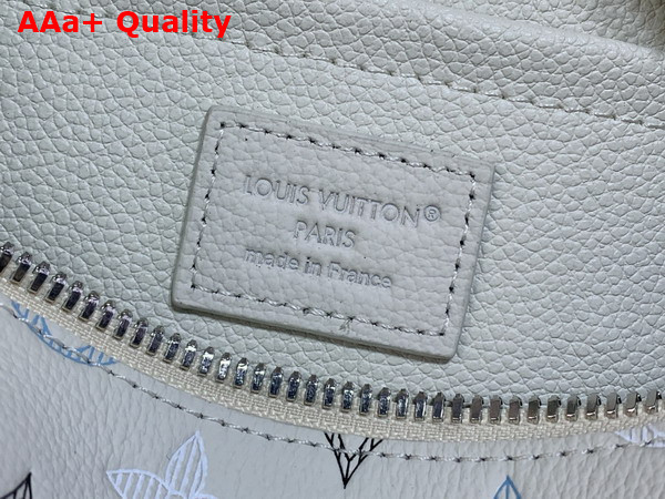Louis Vuitton Locker Dopp Kit Ecru White Monogram Shadow Calfskin Replica