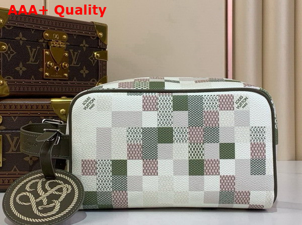 Louis Vuitton Locker Dopp Kit Khaki Damoflage Coated Canvas N00112 Replica