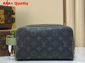 Louis Vuitton Locker Dopp Kit Khaki Green Monogram Eclipse Coated Canvas M28840 Replica