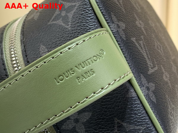 Louis Vuitton Locker Dopp Kit Khaki Green Monogram Eclipse Coated Canvas M28840 Replica