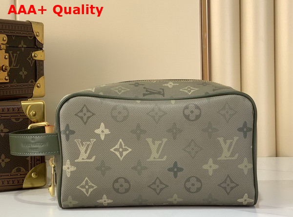 Louis Vuitton Locker Dopp Kit Khaki Green Monogram Surplus Coated Canvas M26963 Replica