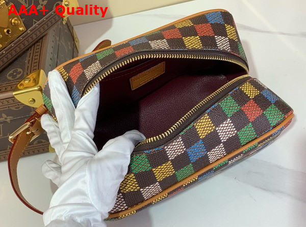 Louis Vuitton Locker Dopp Kit Multicolor Damier Ebene Canvas N00151 Replica
