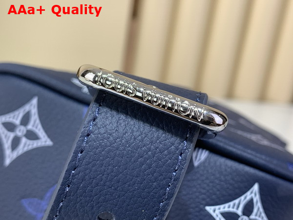 Louis Vuitton Locker Dopp Kit Navy Blue Monogram Shadow Calfskin M28835 Replica
