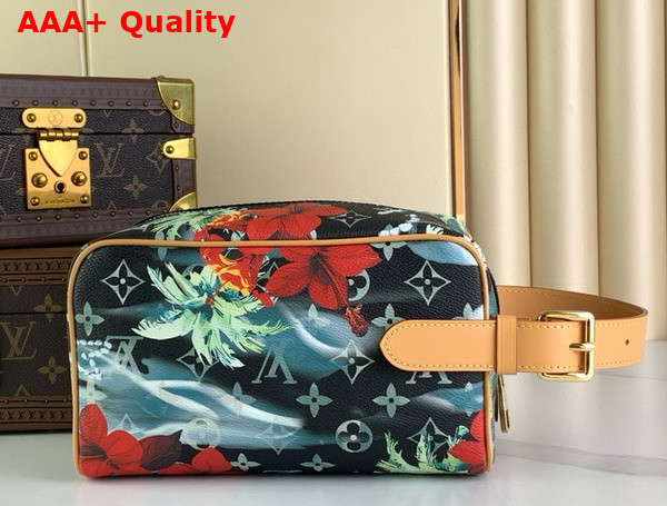 Louis Vuitton Locker Dopp Kit Navy Blue Monogram Surfin Coated Canvas Replica